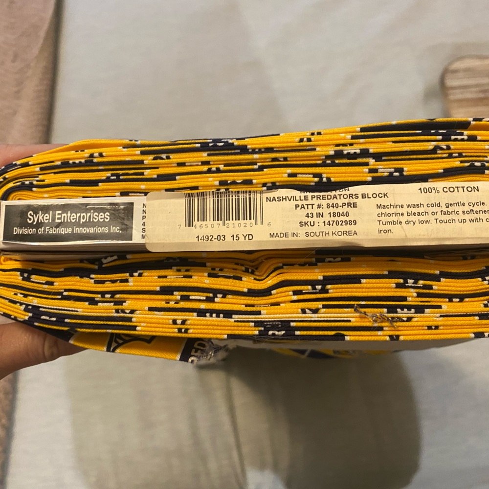 Nashville Predators Fabric